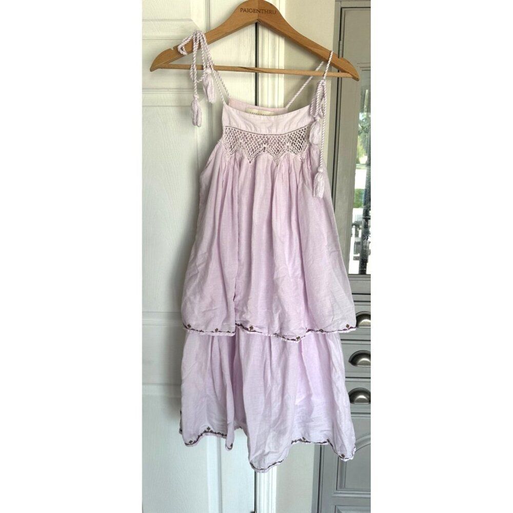 Happy x Nature Women's Small Lavender Midi Sundress Cotton Boho